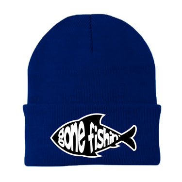 Gone Fishin v3 Embroidered Beanie
